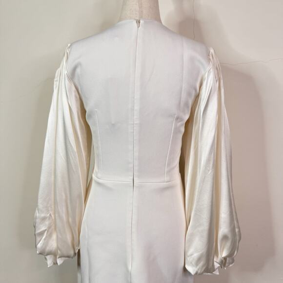 Roksanda White Statement Balloon Sleeve Dress Size 2 NWT Elegant Minimalist - Picture 9 of 15